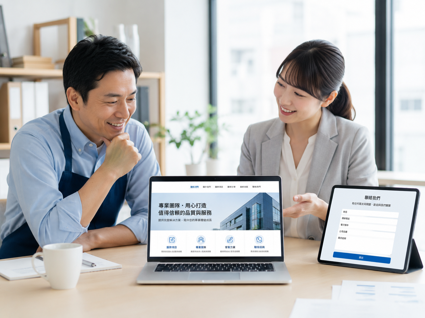 客來了協助中小企業規劃網站建置與詢問表單